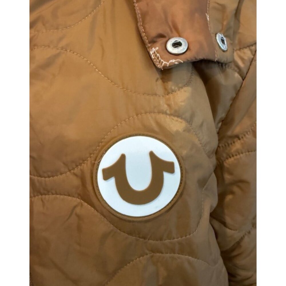 True Religion Women’s Brown Quilted Puffer Jacket Size SP - Picture 4 of 9